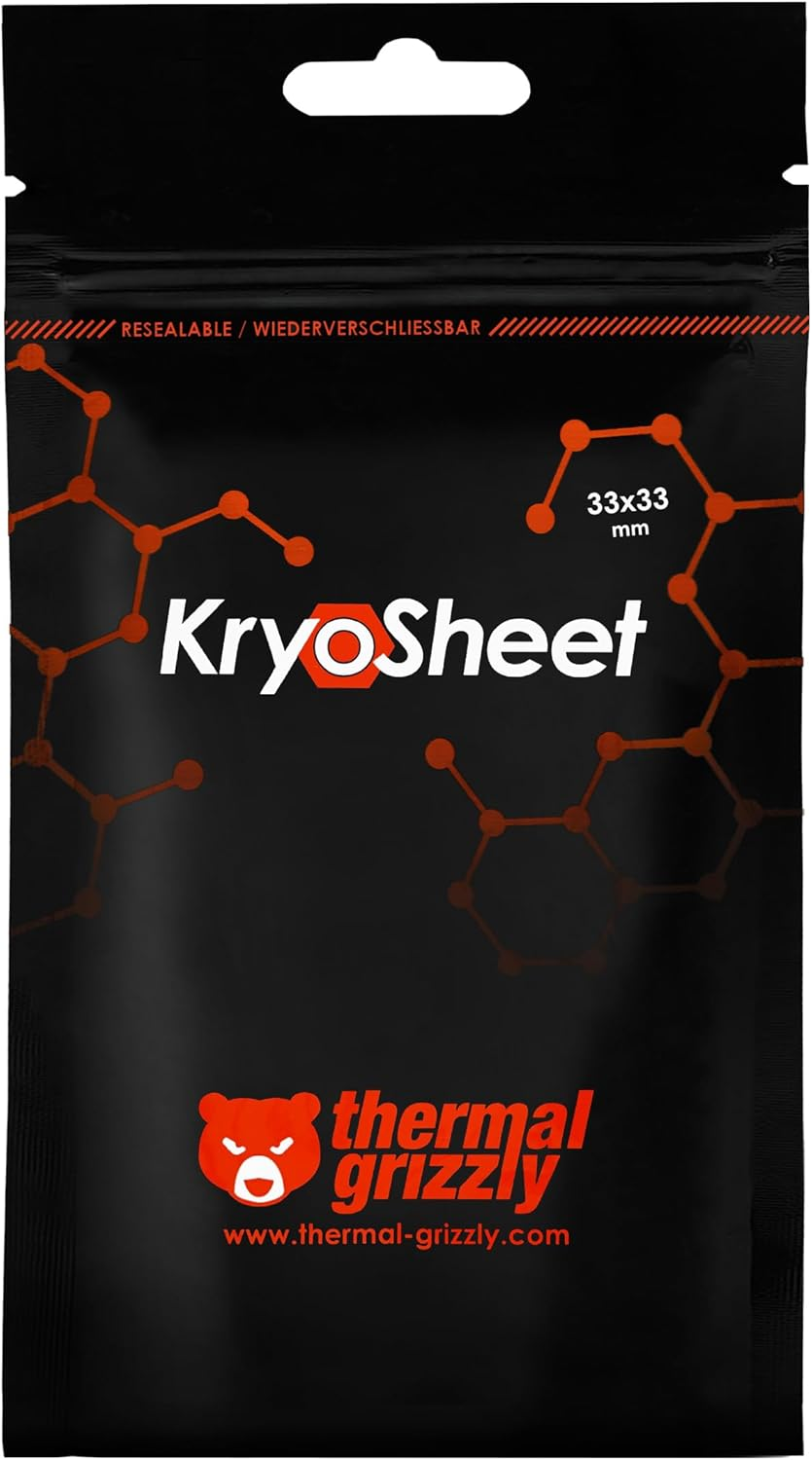 Thermal Grizzly KryoSheet (33 x 33 mm - 0.2 mm) High Performance Thermal Pads Thermal Grizzly KryoSheet (33 x 33 mm - 0.2 mm) High Performance Thermal Pads